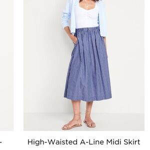 Old Navy Navy Striped Skirt